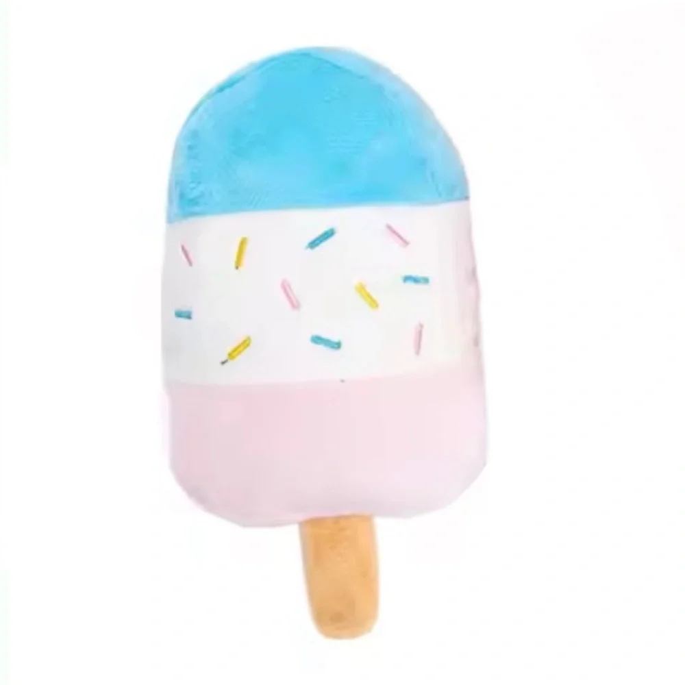 “Sprinkle Ice Cream Bar” Popsicle Frozen Yogurt Treat Plush Squeaky Dog Cat Toy